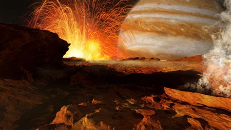 Massive Months Long Volcanic Eruption Roils Jupiters Moon Io Space