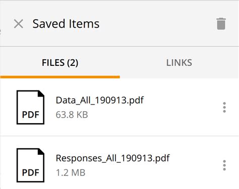 Saved Files