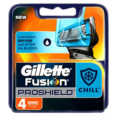 gillette fusion proshield chill blades 4 pack chemist direct