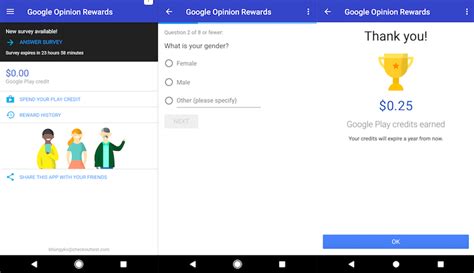 Answer quick surveys and earn google play credit with google opinion rewards, an app created by the google surveys team. Three Simple Ways to Get 'Cash' and Other Rewards From ...