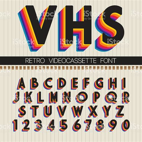 90s Retro Font Royalty Free Stock Vector Art Lettering Tutorial