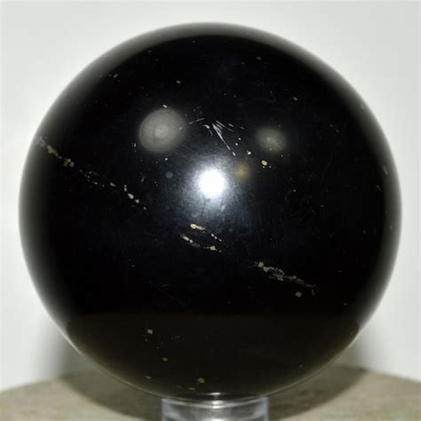 21 Peruvian Black Onyx Sphere Crystal Natural Specimen By Hqrp