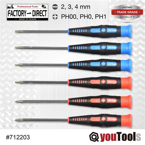 6pce Precision Screwdrivers Youtools