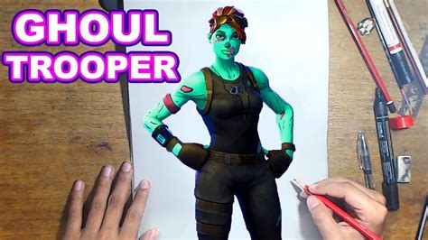 Fortnite Drawing Ghoul Trooper How To Draw Ghoul Trooper Step By