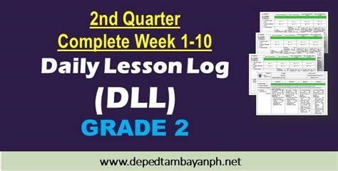 New Nd Quarter Daily Lesson Log Dll Grade Sy Deped