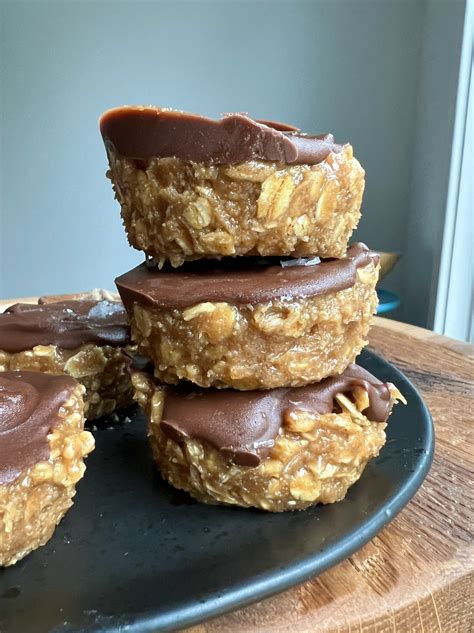 6 Ingredients No Bake Peanut Butter Chocolate Oat Cups Vegan Hungry