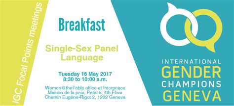 Breakfast On Single Sex Panel Language International Gender Champions