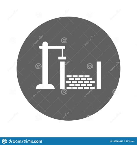 Building Construction Foundational Icon Gray Vector Graphics Stock