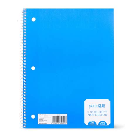 Pen Gear 1 Subject Spiral Bound Wide Ruled Notebook 105 X 8 70