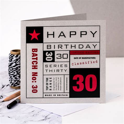 30th Birthday Card For Men By Coulson Macleod