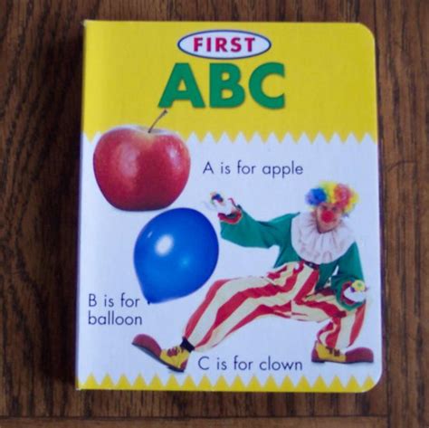 First Abc Board Book Toddler Childrens Colorful Abcs