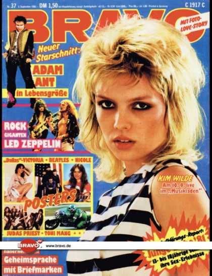 Kim Wilde Bravo Magazine 03 September 1981 Cover Photo Germany