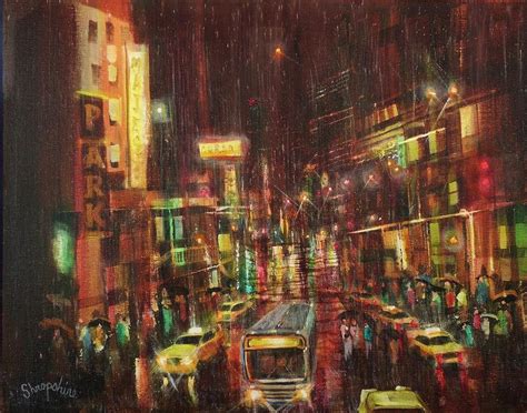 Sudden Downpour Opening Night Painting By Tom Shropshire Fine Art America