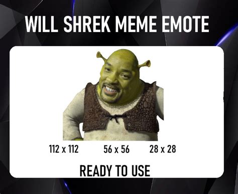 Will Shrek Meme Emote For Twitch Discord Or Youtube Etsy