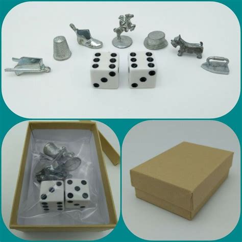 Monopoly Lot Original Metal Replacement 7 Movers Pawns Player Pieces