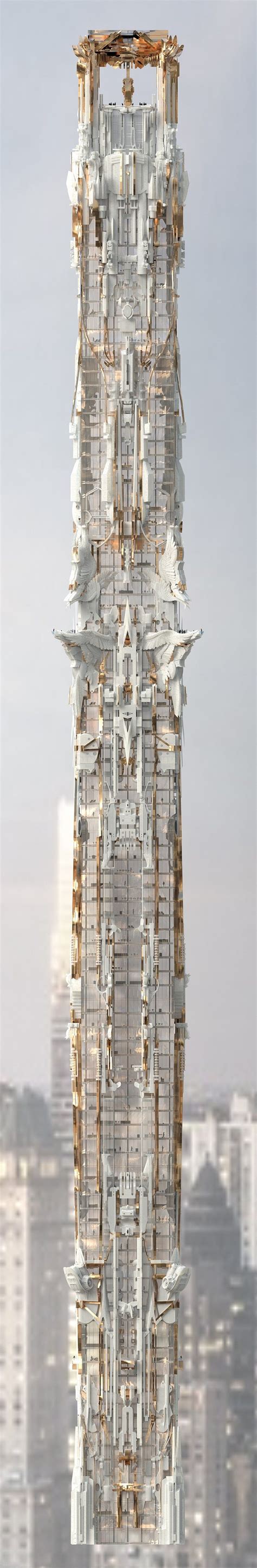 Gothic Skyscraper For New York By Mark Foster Gage Art Deco