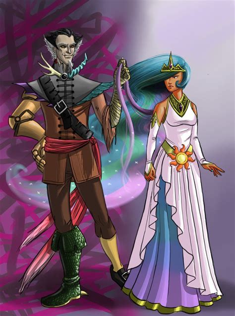 Human Discord And Celestia By Nouveau Charles On Deviantart My Little