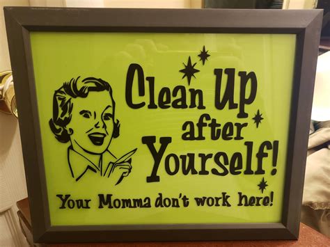 Kitchen Sign Clean Up After Yourself Etsy