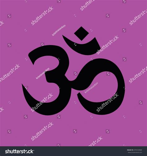 Om Symbol Hinduism Icon Vector Purple เวกเตอร์สต็อก ปลอดค่าลิขสิทธิ์