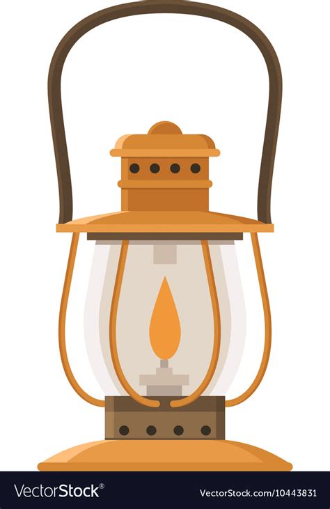 Camping Lantern Or Gas Lamp Royalty Free Vector Image