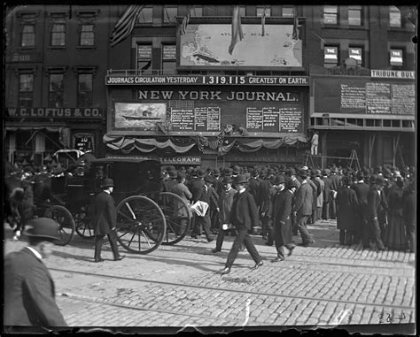 A Photograph Of The New York Journal Office On Park Row New York