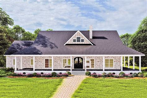 Plan 25018dh One Level Country Home Plan With Idyllic Wrap Around