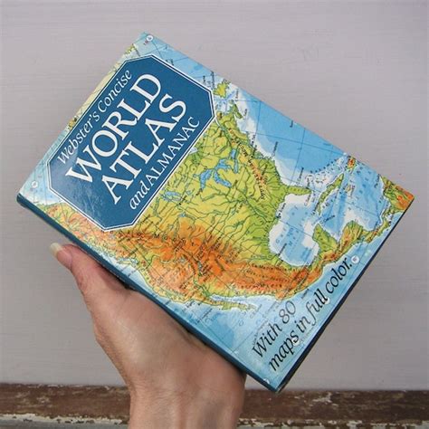 Vintage Concise World Atlas Map Book