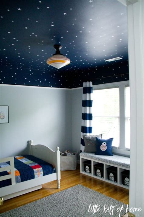 Two tone paint kids room ideas photos houzz. Star Wars Bedroom Reveal | Boy room paint, Space themed ...