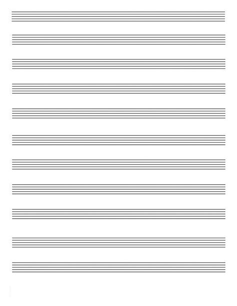 Intro To Music Theory Staff Paper
