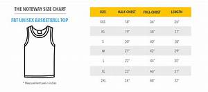 Basketball Top Size Chart Thenoteway