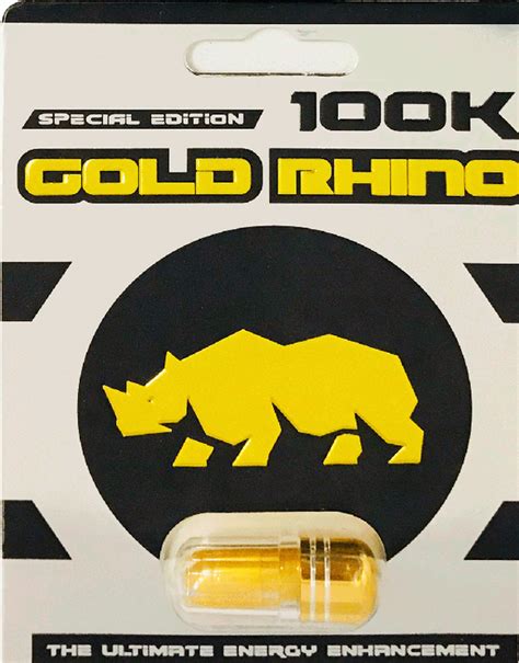 Rhino Gold 100k Silver Packaging Special Edition Lockout Supplements