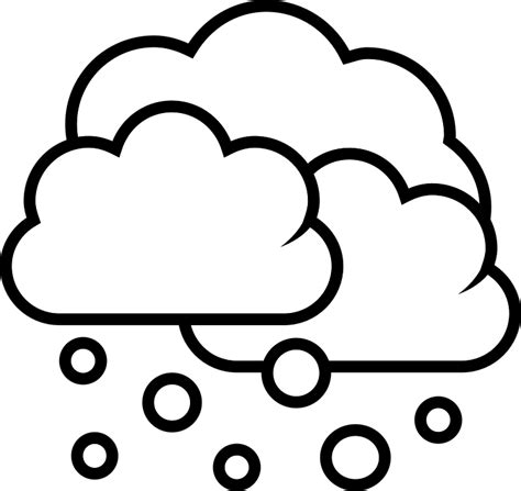 Snow Cloud Png Black And White Transparent Snow Cloud Black And White