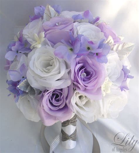 17 Pieces Wedding Bridal Bouquet Flowers Decoration