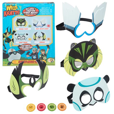 Wild Kratts Toys Power Suit Masks - Set of 4 with Creature Power Discs
