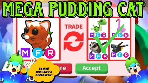 Trading Our Mega Pudding Cat And Giveaway In Adopt Me 🤯🤯🤯 Youtube