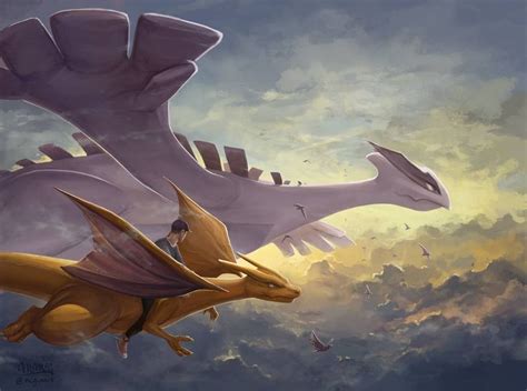 Two Large White And Yellow Dragon Flying Through The Sky With Kites In