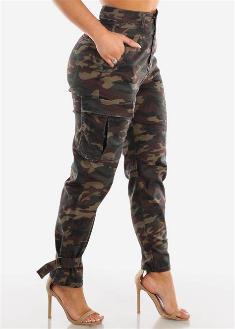 High Rise Camouflage Cargo Pants In 2020 Cargo Pants Women