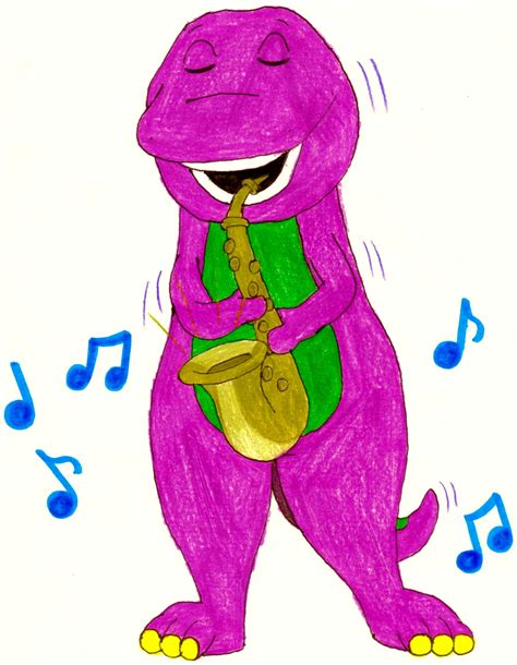 Barney Playing The Saxophone By Bestbarneyfan On Deviantart