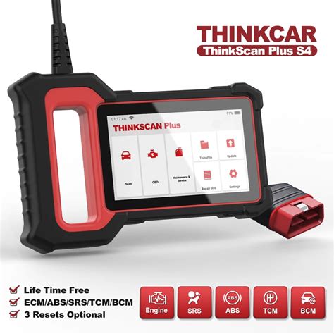 THINKCAR Thinkscan Plus S4 Lifetime Free Car Diagnostic Tool ECM TCM