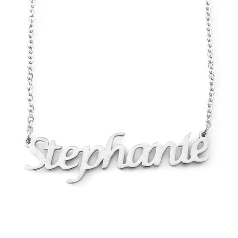 Stephanie Name Necklace Personalized Name Necklace Custom Jewelry