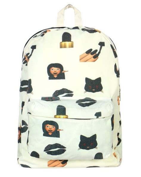 Bag Emoji Print Bookbag Emoji Book Bag Emoji Back Pack Printed