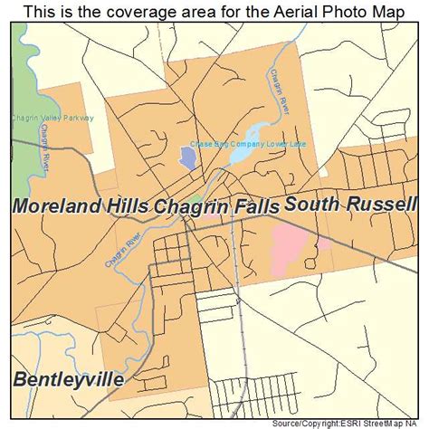 Aerial Photography Map Of Chagrin Falls Oh Ohio