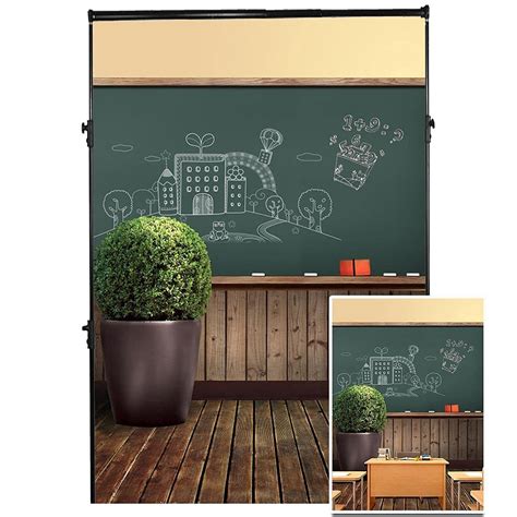 Aofoto 5x7ft Classroom Chalkboard Background Blackboard Online Teaching
