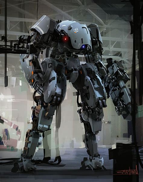 Artstation Mech Captoon Lee Insu Futuristic Robot Robot Concept