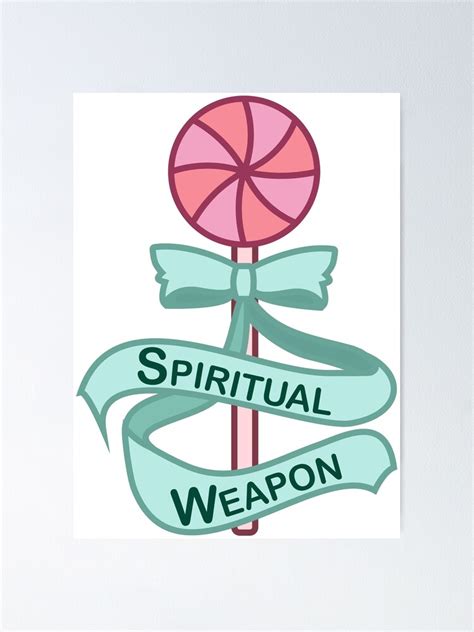 Jesters Lollipop Spiritual Weapon Poster By Marianep Redbubble