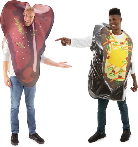 meat and potatoes halloween couples costume steak adult unisex funny food clothing