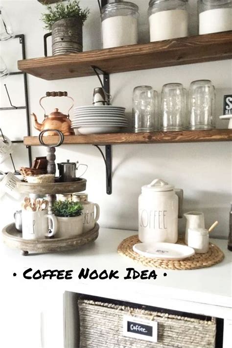 The wood crate helps organize all the related items. {Coffee Corner Ideas} - Coffee Corner PICTURES & Unique ...