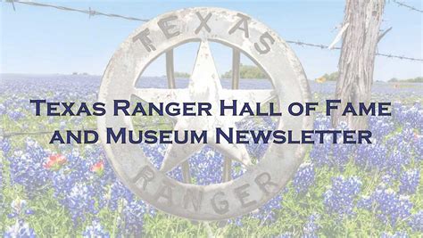 News From The Texas Ranger Hall Of Fame
