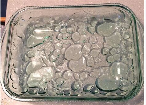 Vintage Green Libbey Glass Orchard Fruit Casserole Baking Dish 12 X 9 Oven Proof Etsy