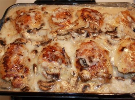 So, i am a huge fan of mushrooms and add them to many of my recipes. pork chops with cream of mushroom soup in oven with rice